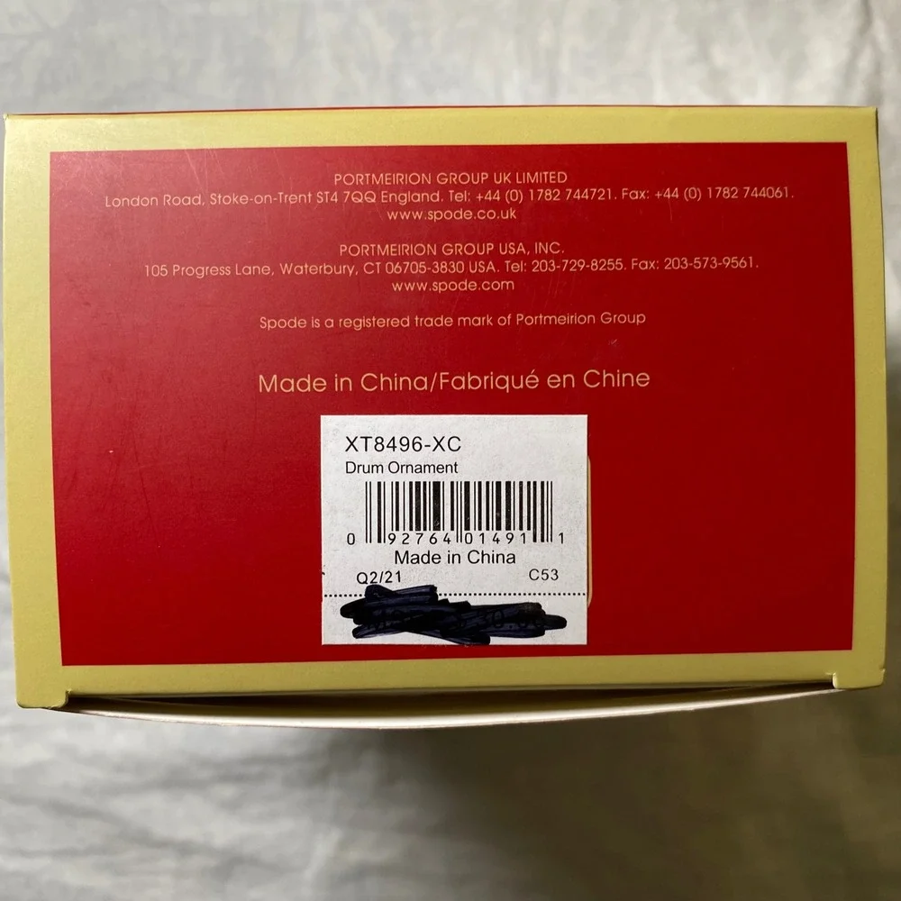 Spode Christmas Tree Drum Ceramic Ornament XT8496 XC Boxed